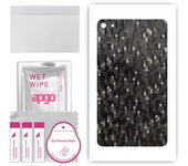 apgo Protective Skin Sticker for the back compatible with Huawei MediaPad M2 7.0, Wrap Film, Foil, Vinyl - Pattern Carbon Black Pixel