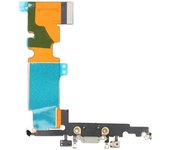 Cable flexible de carga USB para iPhone 8 Plus, conector de puerto de carga, repuesto de cable flexible, color blanco blanco