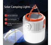 Lámpara portátil de alta potencia, luz Solar, linterna Led recargable, linterna para acampar, luz Solar para exteriores, lámpara para tienda, equipo de Camping 10w blanco