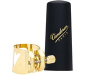 Abrazadera Vandoren Optimum para saxofón alto con boquillero de plástico (LC07P) Chapado en oro (Chapado en oro)