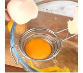 Separador de clara de huevo portátil en espiral de acero inoxidable con mango largo, herramientas para huevos para el hogar, accesorios de cocina, herramienta de cocina