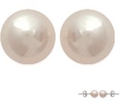 Les Trésors De Lily [A0582] - Pendientes de plata  perla  marfil - 6 mm NA plata