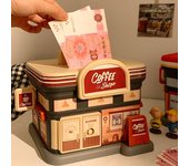 Hucha creativa con forma de cerdito, caja de almacenamiento para dinero, decoración del hogar, gran capacidad, vista de la calle, caja de ahorro de dinero, juguetes para niños, hucha para niños