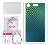apgo Protective Skin Sticker for the back compatible with Sony Xperia XZ1 Compact, Wrap Film, Foil, Vinyl - Pattern Carbon Chameleon CAKA1