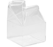 Bonita taza de cristal transparente con forma de casa para café, leche y agua, recipiente de cartón para verter. L