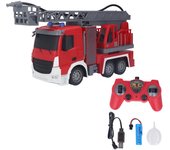 1:Camión de bomberos RC a escala 20 con rociador de agua, 9 canales, 2,4 GHz, vehículo de juguete de control remoto