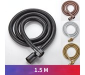 Accesorios de plomería para calentador de agua de baño, manguera de ducha a prueba de explosiones de acero inoxidable de 1,5 m plata