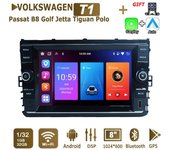 Radio Android de 8 pulgadas para Volkswagen Passat B8 Golf Mk7 T-Cross Jetta Tiguan Polo 2019-2021, con navegación estéreo multimedia, 1+32 GB 1+32GB