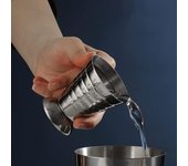 Jigger Bar de 75 ml, vaso medidor mágico de acero inoxidable, vaso medidor de 304 onzas para cócteles con escala, herramienta multifunción para cócteles negro
