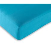 Drap housse toutes dimensions 100% Coton/57 fils/cm² - Turquoise - 180 x 200 cm