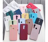 Funda de color caramelo para Xiaomi Redmi 5 5plus 6 6A 7 7A 8 8A 9 9A 9C 9T Funda de silicona suave para Redmi Note 6 Note7 Note8 8T Note9 Note9pro Note9S Funda blanda Redmi Note 9 negro
