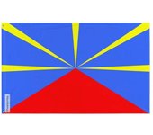 Drapeau - Reunión - 128 x 192 cm - Poliéster - Anverso/verso - 2 œillets en fer