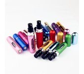 Tamaño recargable del viaje del espray de perfume del mini espray del metal de la botella de perfume 5ml negro