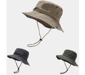 Primavera y verano moda color sólido cubo gorra pescador sombrero hombres mujeres viaje al aire libre sombrero de sol One Size negro