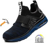 Zapatos de seguridad ligeros para hombre, zapatos de trabajo transpirables, botas de seguridad a prueba de golpes y puñaladas, zapatillas de trabajo de seguridad antipinchazos para hombre 38