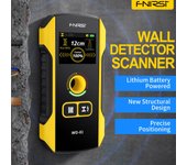 FNIRSI WD-02 Detector de pared buscador de pernos nuevo diseño orificio de posicionamiento pantalla TFT AC Cable en vivo cables Metal madera perno escáner de pared amarillo