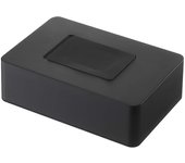Soporte para sábanas húmedas Yamazaki Jitsugyo, color negro, aprox.. Tapa de silicona de torre de 17 x 11,5 x 5,6 cm de ancho y fácil de abrir con una mano 5703