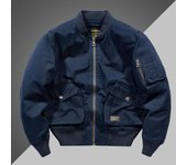 Chaqueta Bomber Ma1 de primavera y otoño, abrigo holgado con cuello de béisbol para hombre, chaqueta de trabajo de ocio americana para hombre M