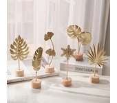 Decoración de hojas de ginkgo con arte de hierro de estilo nórdico, luz creativa para la entrada de la sala de estar del hogar y vitrina para vinos, artesanías de metal de lujo