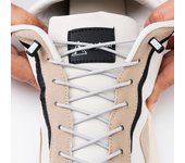 Cordones elásticos para zapatillas de deporte, 1 par, 4 Uds., bonitas hebillas para zapatos, cordones para niños y adultos sin atar, cordones para zapatos perezosos de encaje rápido - negro