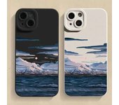 Funda suave de silicona TPU para iPhone, carcasa suave de animación de moda para Iphone 14 Mini 12 XR 6 Plus 13 7 X Max Pro 6s 11 XS 8 7 8 Se 2020 2022 negro