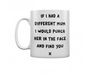 Taza Grindstore Si tuviera una mamá diferente One Size negro/blanco