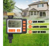 Temporizador de agua digital programable para exteriores, salida única, temporizador de manguera de grifo de agua con encendido y apagado automático US Faucet Type naranja