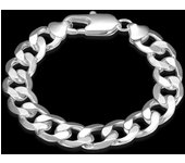 Pulsera de plata de ley 925 con cadena lateral de 12 mm para hombre y mujer, joyería fina de lujo, regalos para fiestas de bodas