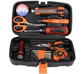 Juego de herramientas de acero al carbono, juego de herramientas manuales, caja de herramientas para mantenimiento del hogar, herramientas para coche, juego de herramientas para electricista varios colores