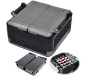 iimono117 Nevera portátil de 25 litros para barbacoa, almacenamiento en frío, térmica, grande, 25 litros, apta para caja abatible, plegable., (1 pieza) Caja, Almacén, Picnics,