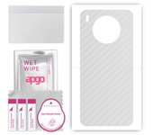 apgo Protective Skin Sticker for the back compatible with Huawei Nova 8i, Wrap Film, Foil, Vinyl - Pattern Transparent Carbon