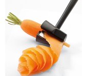 Rebanador espiralizador de verduras portátil, pelador de mano, rebanador en espiral de acero inoxidable para patatas, herramientas cortadoras de cocina 1PCS negro