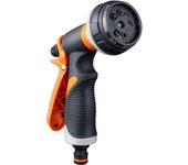 Pistola de riego Boquilla de jardín Boquilla de manguera Boquilla ajustable Agua Jardín Rociador de alta presión naranja