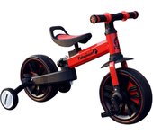 Triciclo de entrenamiento ZOOBLY para bebés, fácil de usar, 5 en 1, para cumpleaños, 3 años, 2 años, regalo, plegable, 4 en 1, ruedas, ligero, bicicleta, entrenamiento. rojo