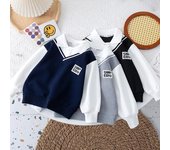 Suéteres de primavera y otoño para niños, polos para niños, conjuntos de dos piezas para bebés. 160 negro