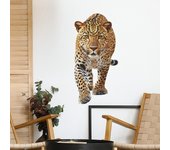 Fun-b27 Simulación Animal Majestuoso Leopardo Dormitorio Sala de estar Hogar Fondo Decoración Adhesivo de Pared 30*60CM/fun-b27