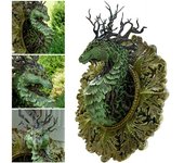 Estatua de dragón, escultura Animal realista, figura de resina antideformación para interiores y exteriores para jardín
