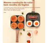 Sartén para huevos, sartenes antiadherentes para panqueques, utensilios de cocina de 4 tazas, sartén para panqueques, sartén para huevos adecuada para estufa de Gas, cocina de inducción amarillo