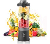Nueva licuadora portátil de 600 ml, exprimidor eléctrico de frutas, mezclador de 4000 mAh, recargable por USB, mini licuadora personal, exprimidor de color blanco