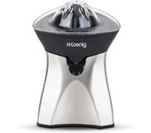H.Koenig AGR60 -Exprimidor Electrico para Citricos y Naranjas, 60 W, Libre de BPA,Vertido continuo, Sistema Antigoteo, Ac Inoxidable, Gris, Silencioso