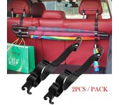 2 ganchos para asiento trasero de coche, multifunción, para reposacabezas de asiento trasero, soporte para paraguas, gancho de almacenamiento para respaldo de asiento, herramienta interior de coche
