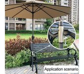 Abrazadera para sombrilla para silla de exterior, metal resistente, ajustable, para jardín, patio, playa, barandilla, valla, banco, mercado, soporte para poste de sombrilla, clip de fijación