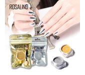 Rosalind oro plata espejo mágico cromo polvo esponja palo polvo esmalte de uñas DIY pigmento brillo