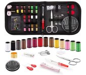 Mini caja de costura portátil para viajes con 14 agujas, kit de costura, bolsas de almacenamiento, organizador de artículos diversos, herramientas para el hogar, accesorios de costura
