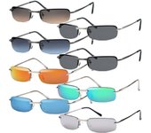 Gafas de sol rectangulares One Size plata pálido