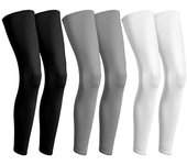 1 Pairs Hot Ice Silk Basketball Non-Slip Football leg sleeve Long Leg Sleeve Compression Legs negro