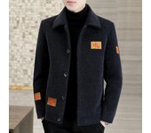 Abrigo De Lana para Hombre, Tendencia Adelgazante De Otoño E Invierno, Chaqueta Corta Engrosada De Algodón, Gabardina De Plumón De Visón Guapo 5XL