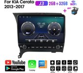 Para Kia Cerato K3 2013 - 2017 con botón perilla 10 pulgadas Radio de coche Multimedia Carplay 2Din Audio estéreo Android Video 2 + 32GB