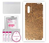 apgo Protective Skin Sticker for the back+sides compatible with Samsung Galaxy Note 10 Plus, Full Wrap Film, Foil, Vinyl - Pattern Rusty Copper
