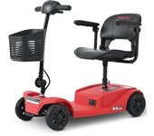 Foldable electric scooter for disabled people, 250W, large battery 12AH red 250W 12AH rojo